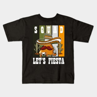 Funny Video Gamer Cinco De Mayo Fiesta Party Squad Kids T-Shirt